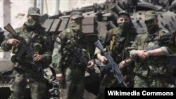 Российские солдаты в Цхинвали. Август 2008 