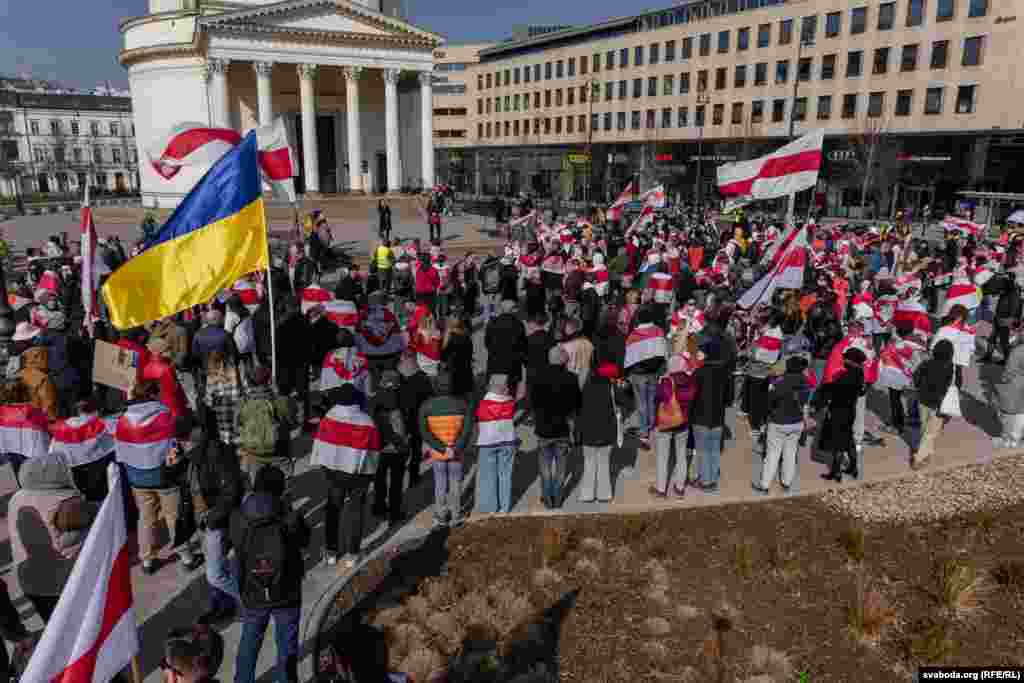 Марш з нагоды Дня Волі ў Варшаве. 23 сакавіка.