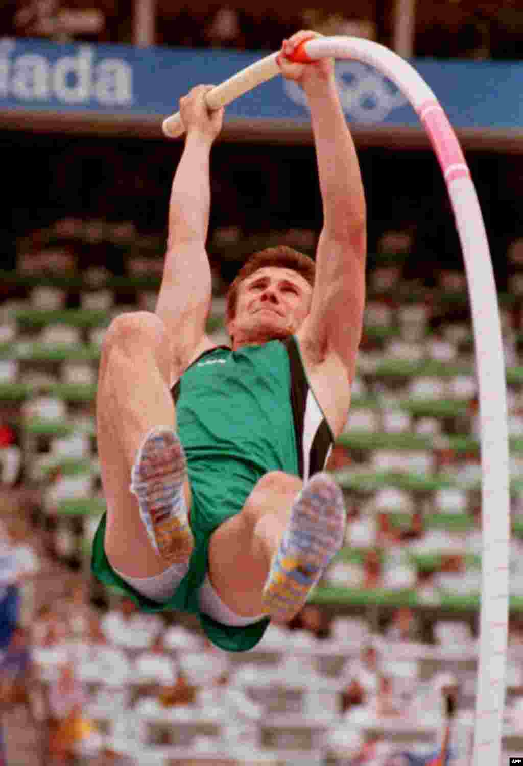 Ukrainian pole vaulter Sergei Bubka dominated the sport for more than a decade, winning six consecutive world titles. However, he famously suffered from an "Olympics curse," winning only one gold medal (for the Soviet Union in Seoul in 1988).