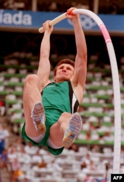  Сергей Бубка по време на Олимпийските игри в Барселона, 5 август 1992 година 