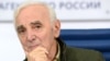 Charles Aznavour looks on at a press conference for his upcoming concert in Moscow in October 2014.