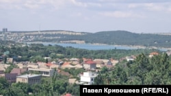 Вид на Симферопольское водохранилище