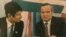 Samandar Qoqonov (left) with late President Islam Karimov