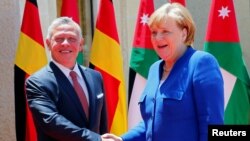Kancelarja gjermane, Angela Merkel dhe Mbreti i Jordanisë, Abdudallu II.