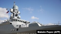 Российский корабль на базе в сирийском Тартусе