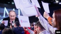Novinari na godišnjoj konferenciji Vladimira Putina