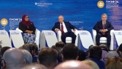 Vladimir Putin speaking at the St. Petersburg Economic Forum