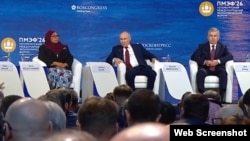 Vladimir Putin speaking at the St. Petersburg Economic Forum