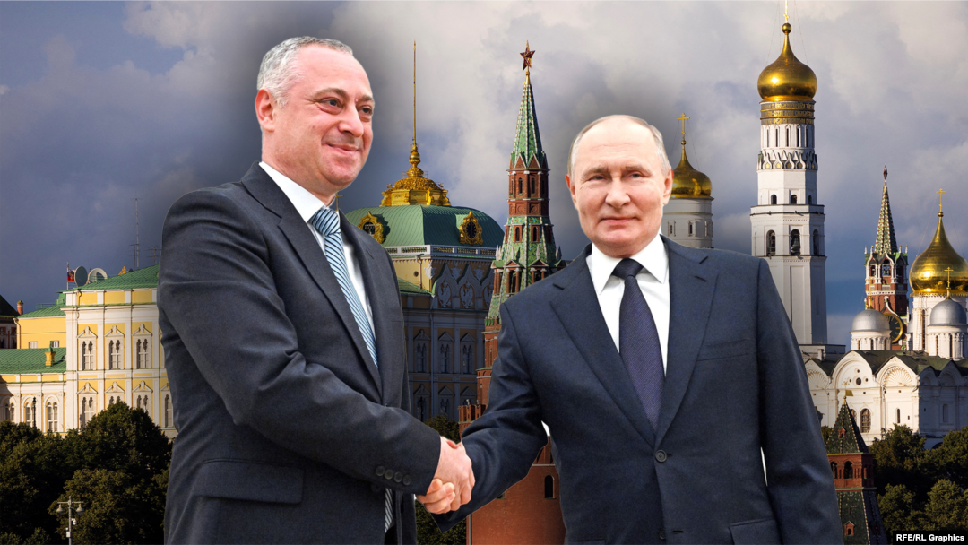 Бадра Гунба и Владимир Путин, коллаж