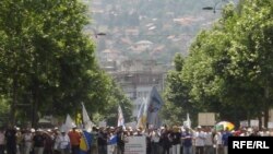 Protest radnika u Sarajevu, Foto: Aida Đugum