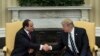 U.S. President Donald Trump (right) welcomes Egyptian President Abdel-Fattah el-Sisi to the White House in April.