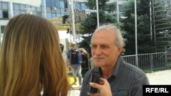 Lazar Ristovski u razgovoru sa novinarkom RSE, fotoarhiv