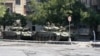 Урадавыя танкі на вуліцах Дамаску 20 ліпеня