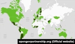 Страны-участницы проекта Open Government Partnership.