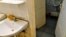 A picture of washroom facilities that was taken last year at a migrant center in Timișoara.