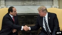 Зустріч президентів США Дональда Трампа (п) і Єгипту Абдель-Фаттаха ас-Сісі, Вашингтон, 3 квітня 2017 року