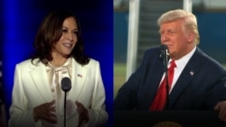 Donald Trump and Kamala Harris