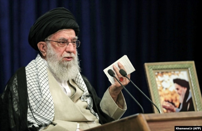 Iran's Supreme Leader Ayatollah Ali Khamenei: The relationship between Shi’ite-majority Iran and the Taliban, a fundamentalist Sunni group, is complex.