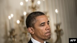 Барак Обама на прес-конференції в Білому домі, 14 січня 2013 року