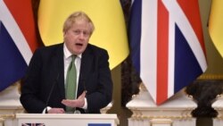 Boris Johnson tokom posjete Kijevu, 1. februar 2022.