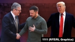 Коллаж: Стармер, Зеленский, Трамп