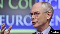 Presidenti i Këshillit Evropian, Herman van Rompuj, në Bruksel, 9 dhjetor 2011.