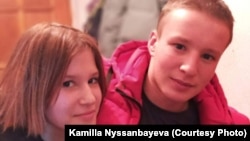 Kiril Nysanbaev with his twin sister Kamilla
