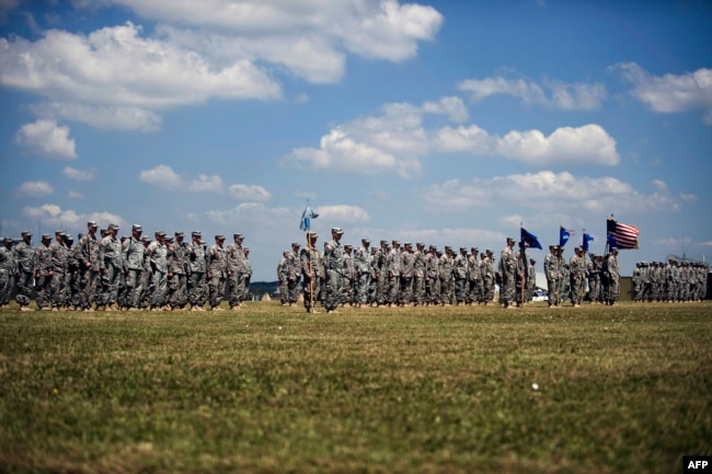 Ushtarë amerikanë në bazën Bondsteel në Kosovë.