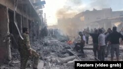 Відеокадр із місця вибуху