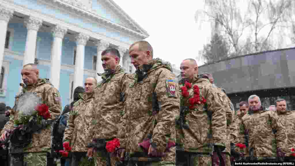 Ukraine — Commemoration of servicemen killed during the defense of the Donetsk airport, Kyiv, 20Jan2020