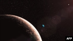 Planeta Gliese 581e (plave boje) - ilustracija
