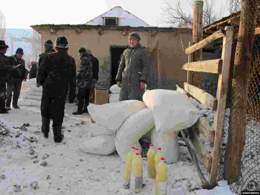 Kyrgyzstan - The "Food-for Work." Toguz torozsky district of Jalal-Abad. Photos of the World Food Programme in Kyrgyzstan, December 2012