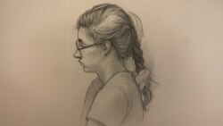 ილუსტრაცია შექმნილია ხელოვნური ინტელექტის მიერ, ბელა მეი ქალის ფოტოს მიხედვით. ფოტო გადაღებულია 13 მაისს, თბილისის საქალაქო სასამართლოში, აღკვეთის ღონისძიების სხდომაზე