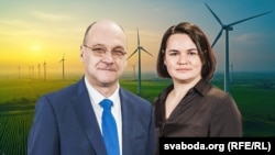 Дзьмітры Кучук, дарадца Ціханоўскай у справе экалёгіі. Ілюстрацыйны каляж. 