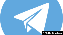 Логотип мессенджера Telegram. 