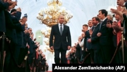 Путин на церемонии инаугурации в 2018-м