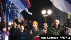 Branislav Trifunović na protestu u Novom Sadu