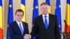 Președinteșle României, Klau Iohannis și liderul PNL, Ludovic Orban, desemnat să conducă noul guvern, București, 15 octombrie 2019