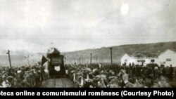 1955 - Cele două linii forestiere construite pe şantierele naţionale ale tineretului la Cerna Jiu şi Osana Cracău sunt date în exploatare. Fototeca online a comunismului românesc, cota 197/1955