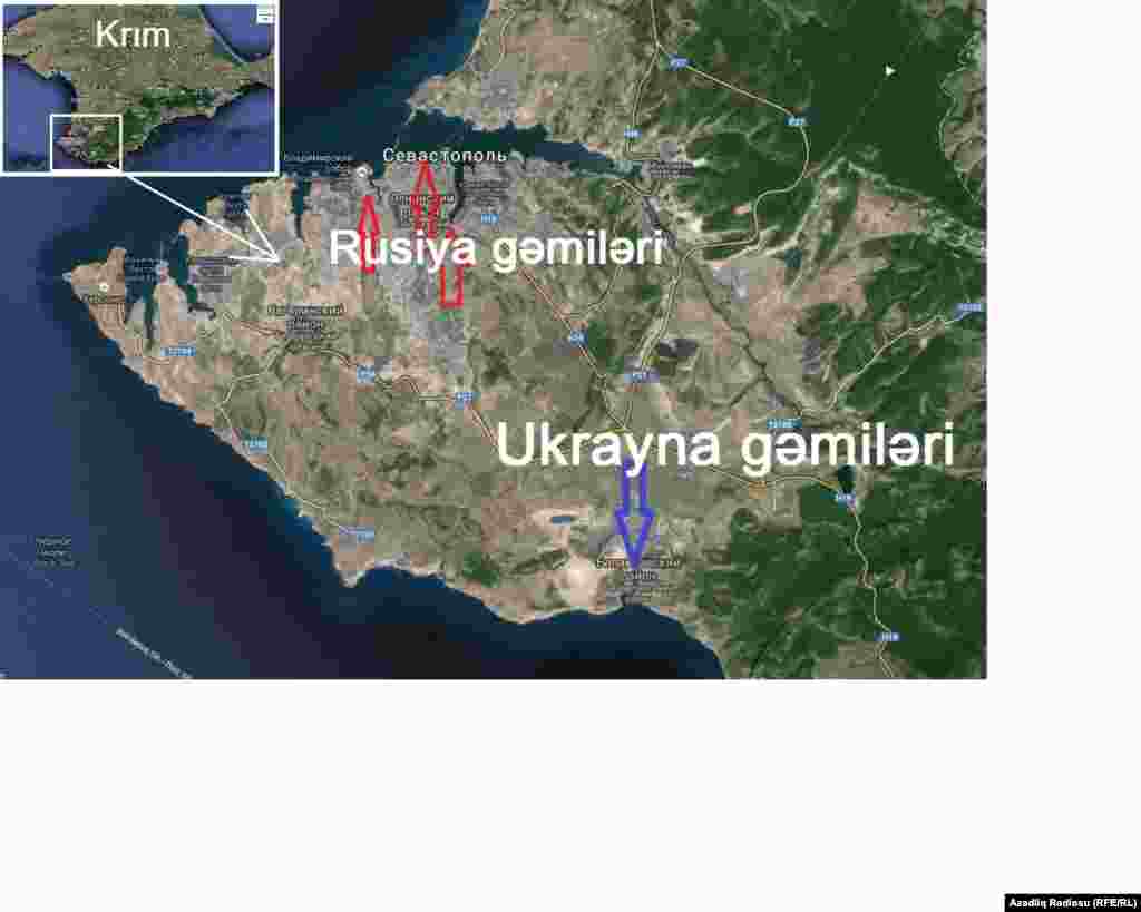 Расположение российских и украинских военных в Крыму.