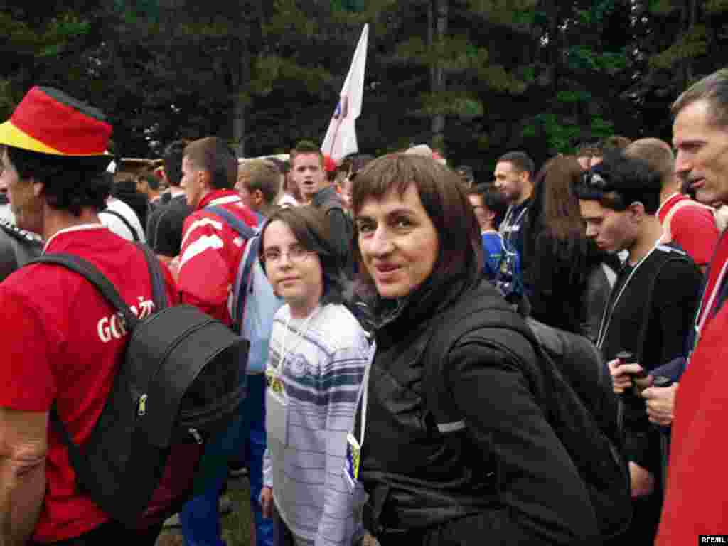 People arrived in Potocari after hiking for three days in a March of Peace to retrace the steps taken by the victims.