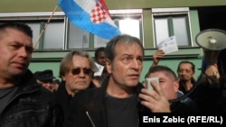 Marko Jurič na prosvjedu, foto: Enis Zebić