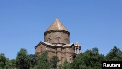 Turkey/Armenia - The Church of the Holy Cross, an Armenian church on Akhtamar Island in Lake Van, is seen near the eastern Turkish city of Van, 27Jun2010