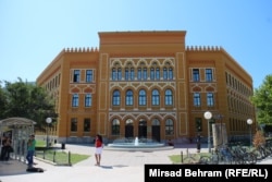 Two ethnicities under one roof -- the high school in Mostar