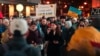 Вікторія під час мітингу на підтримку України