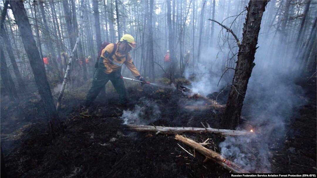 Seventy Wildfires Still Active In Russia's Siberia
