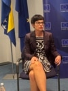 Єврокомісарка з питань розширення Марта Кос дає інтерв’ю Балканській службі Радіо Свобода. Сараєво, 23 вересня 2025 року
