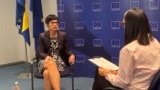 European Enlargement Commissioner Marta Kos speaks to RFERL's Balkan Service in Sarajevo on September 23. 
