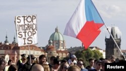 Sa jednog od protesta protiv migranata, Prag, ilustrativna fotografija