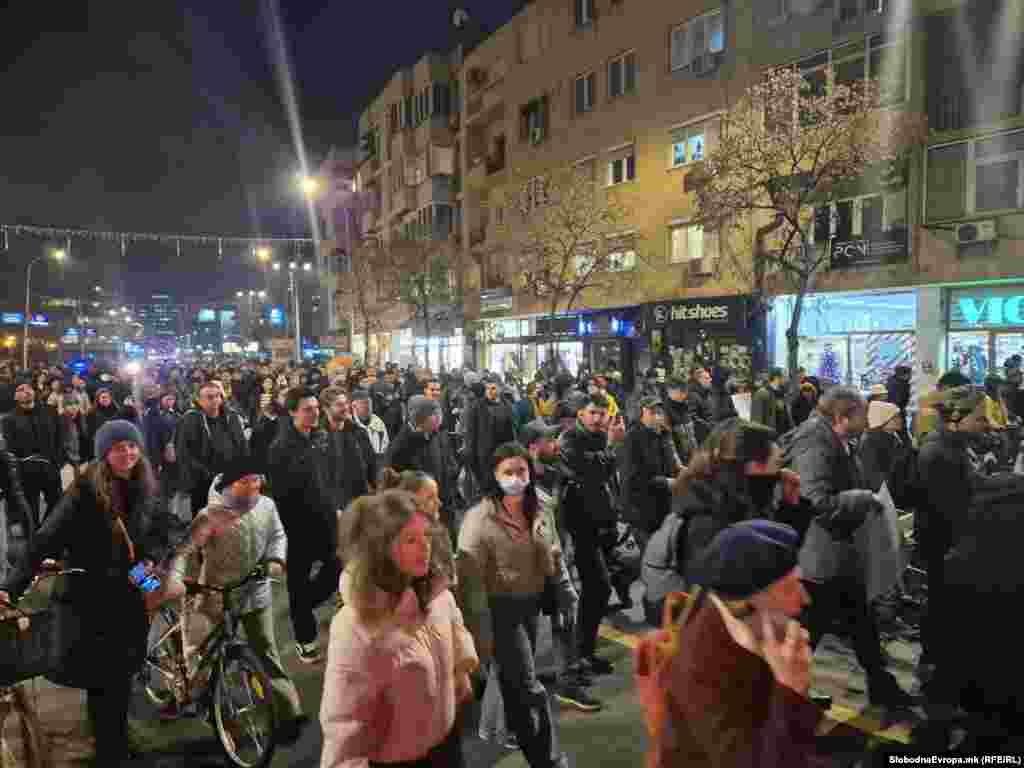 North Macedonia - Protest march FOR CLEAN AIR through the center of Skopje, organized by the joint initiative GREEN HUMAN CITY, 10.12.2024